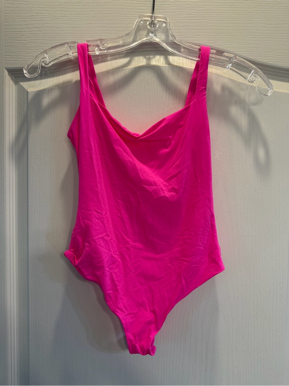 SKIMS Hot Pink Scoop Neck Bodysuit